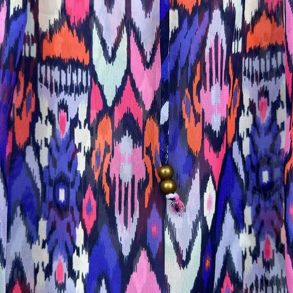 Gap Sheer Sz Small Tie Neck Sleeveless Boho Top Blouse - Picture 7 of 9